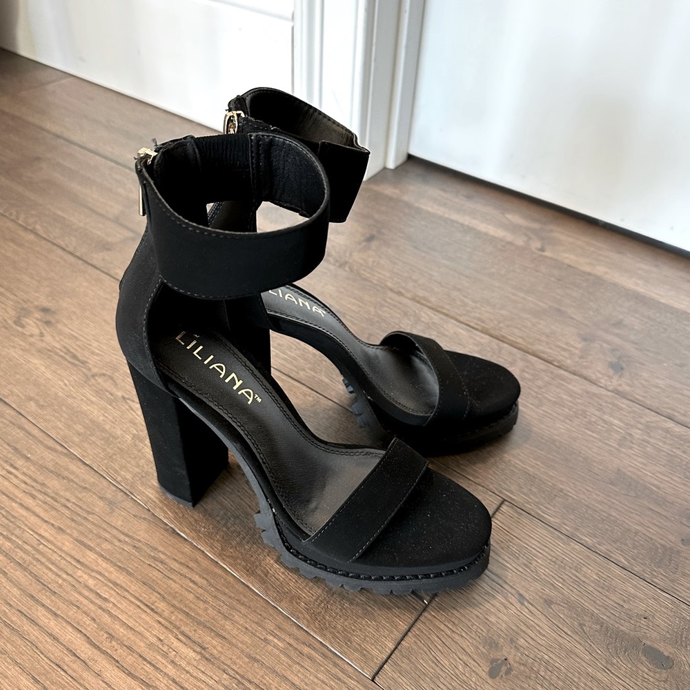 Black platform heels